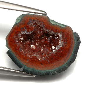 Géode d'agate multicolore naturelle forme fantaisie, 5,67 ct, opaque