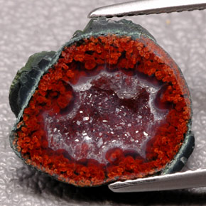 Géode d'agate multicolore naturelle forme fantaisie, 6,84 ct, opaque