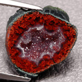 Géode d'agate multicolore naturelle forme fantaisie, 6,84 ct, opaque