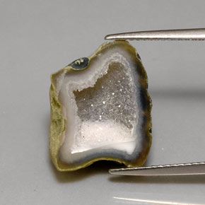 Géode d'agate multicolore naturelle forme fantaisie, 7,59 ct, opaque