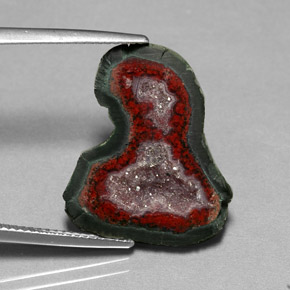 Géode d'agate multicolore naturelle forme fantaisie, 10,51 ct, opaque