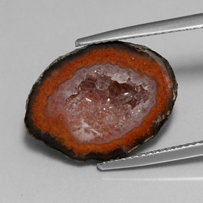 Géode d'agate multicolore naturelle forme fantaisie, 9,01 ct, opaque