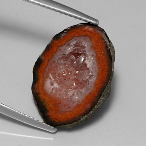 Géode d'agate multicolore naturelle forme fantaisie, 9,01 ct, opaque