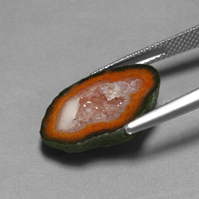 Géode d'agate Multicolore naturelle Forme fantaisie, 8.24 ct, Opaque