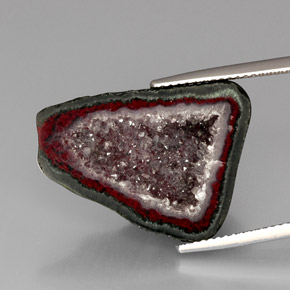 Géode d'agate Multicolore naturelle Forme fantaisie, 16.82 ct, Opaque