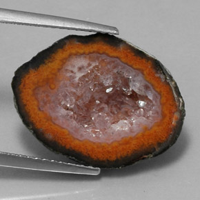 Géode d'agate multicolore naturelle forme fantaisie, 9,01 ct, opaque