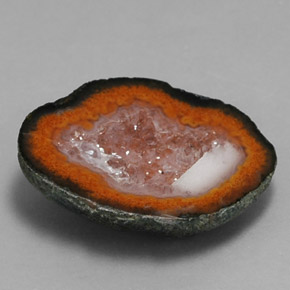 Géode d'agate multicolore naturelle forme fantaisie, 8,23 ct, opaque