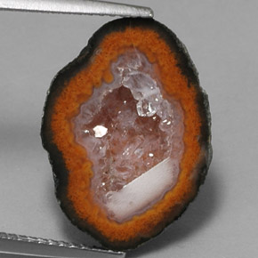 Géode d'agate multicolore naturelle forme fantaisie, 8,23 ct, opaque