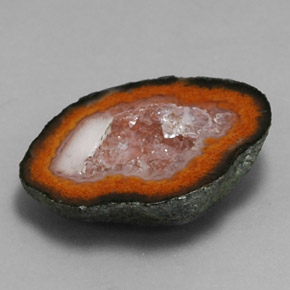 Géode d'agate multicolore naturelle forme fantaisie, 8,23 ct, opaque