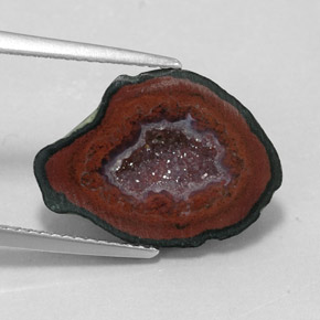 Géode d'agate multicolore naturelle forme fantaisie, 7,69 ct, opaque