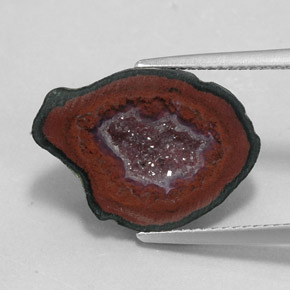 Géode d'agate multicolore naturelle forme fantaisie, 7,69 ct, opaque