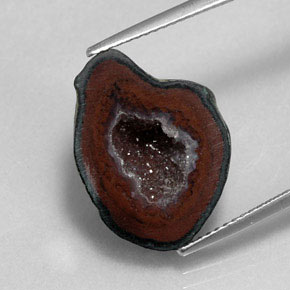 Géode d'agate Multicolore naturelle Forme fantaisie, 9.85 ct, Opaque