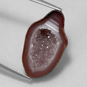 Géode d'agate multicolore naturelle forme fantaisie, 6,80 ct, opaque