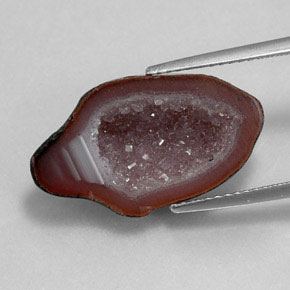 Géode d'agate multicolore naturelle forme fantaisie, 6,80 ct, opaque