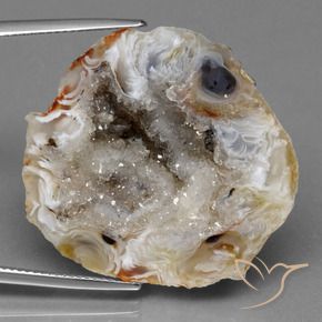 Géode d'agate Multicolore naturelle Fantaisie, 44.83 ct, Opaque
