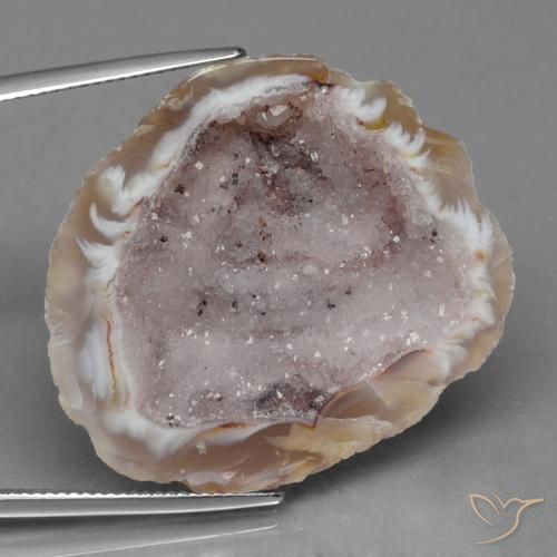 Géode d'agate Multicolore naturelle Fantaisie, 53.84 ct, Opaque