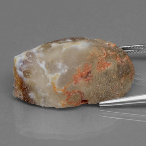 Géode d'agate multicolore naturelle forme fantaisie, 49,36 ct, opaque