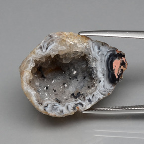Géode d'agate multicolore naturelle forme fantaisie, 42,66 ct, opaque