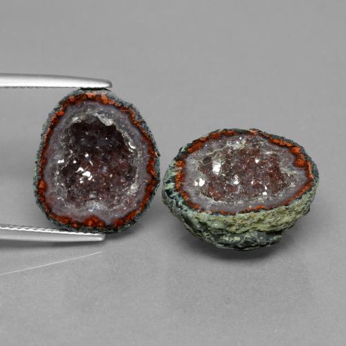 Achetez naturel 21,81ct multicolore géode d'agate gems, forme fantaisie, en provenance mexique chez gemselect. en stock, livraison internationale!