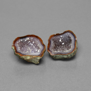 Géode d'agate Multicolore naturelle Forme fantaisie, 11.93 ct, Opaque