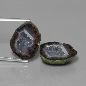 Achetez naturel 18,26ct multicolore géode d'agate gems, forme fantaisie, en provenance mexique chez gemselect. en stock, livraison internationale!