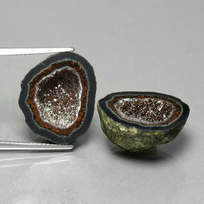 Achetez naturel 28.74ct Multicolore Géode d'agate gems, Forme fantaisie, En provenance Mexique chez GemSelect. En stock, livraison internationale!