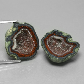 Achetez naturel 25.58ct Multicolore Géode d'agate gems, Forme fantaisie, En provenance Mexique chez GemSelect. En stock, livraison internationale!