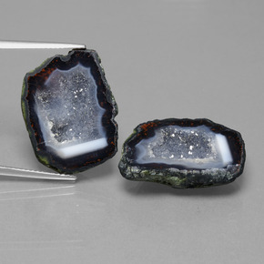 Achetez naturel 32,12ct multicolore géode d'agate gems, forme fantaisie, en provenance mexique chez gemselect. en stock, livraison internationale!