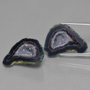 Achetez naturel 37,89ct multicolore géode d'agate gems, forme fantaisie, en provenance mexique chez gemselect. en stock, livraison internationale!