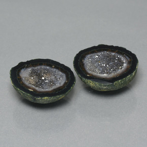 Achetez naturel 32.52ct Vert multicolore Géode d'agate gems, Forme fantaisie, En provenance Mexique chez GemSelect. En stock, livraison internationale!