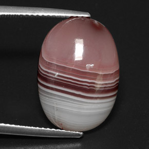 Agate multicolore naturelle coupe ovale, 13,03 ct, opaque