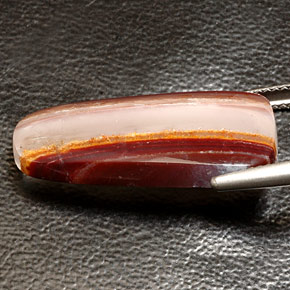 Agate multicolore naturelle transparent, 11,21 ct, transparent / translucide