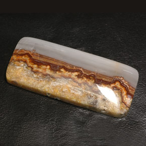 Agate multicolore naturelle transparent, 45,73 ct, transparent / translucide