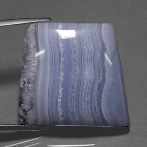 Agate bleue naturelle transparent, 45,76 ct, transparent / translucide