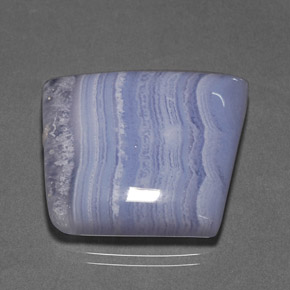 Agate bleue naturelle transparent, 45,76 ct, transparent / translucide