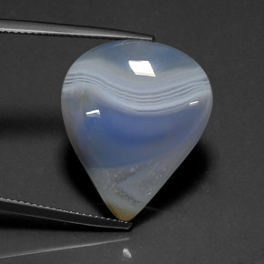 Agate multicolore naturelle transparent, 18,70 ct, transparent / translucide