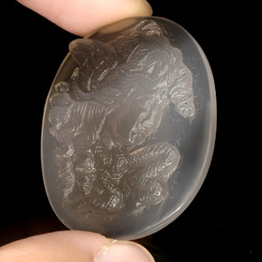 Agate bicolore naturelle transparent, 34,11 ct, transparent / translucide