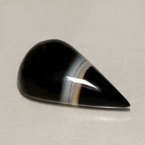 Agate Multicolore naturelle En forme de poire, 17.64 ct, Opaque