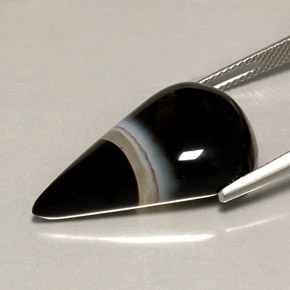 Agate Multicolore naturelle En forme de poire, 17.64 ct, Opaque