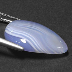 Agate multicolore naturelle transparent, 14,67 ct, transparent / translucide