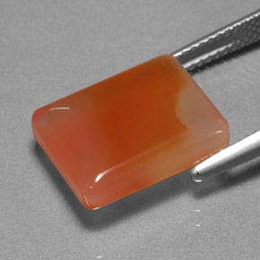 Agate orange naturelle transparent, 9,32 ct, transparent / translucide
