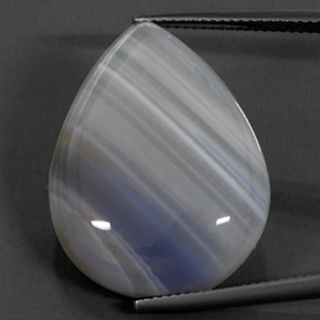 Agate multicolore naturelle transparent, 27,72 ct, transparent / translucide