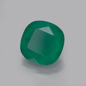 Agate vert naturelle transparent, 1,28 ct, transparent / translucide