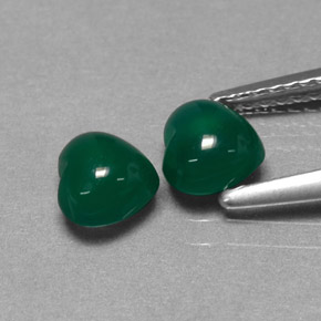 Achetez naturel ct vert agate gems, forme de coeur, en provenance inde chez gemselect. en stock, livraison internationale!