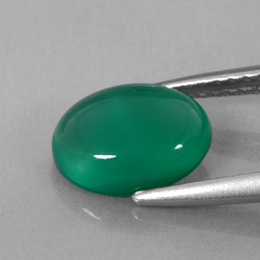 Agate Bleu vert naturelle Transparent, 1.58 ct, Transparent / Translucide