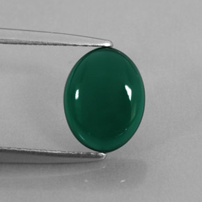 Agate vert naturelle transparent, 1,40 ct, transparent / translucide