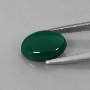 Agate vert naturelle transparent, 1,40 ct, transparent / translucide