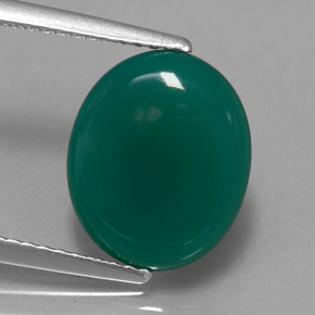 Agate vert naturelle transparent, 2,75 ct, transparent / translucide