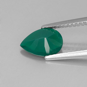 Agate vert naturelle transparent, 0,94 ct, transparent / translucide
