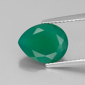 Agate vert naturelle transparent, 2,38 ct, transparent / translucide